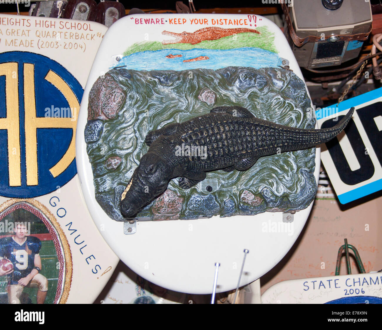 Barney Smiths Toilet Seat Art Museum in San Antonio Texas Stock Photo