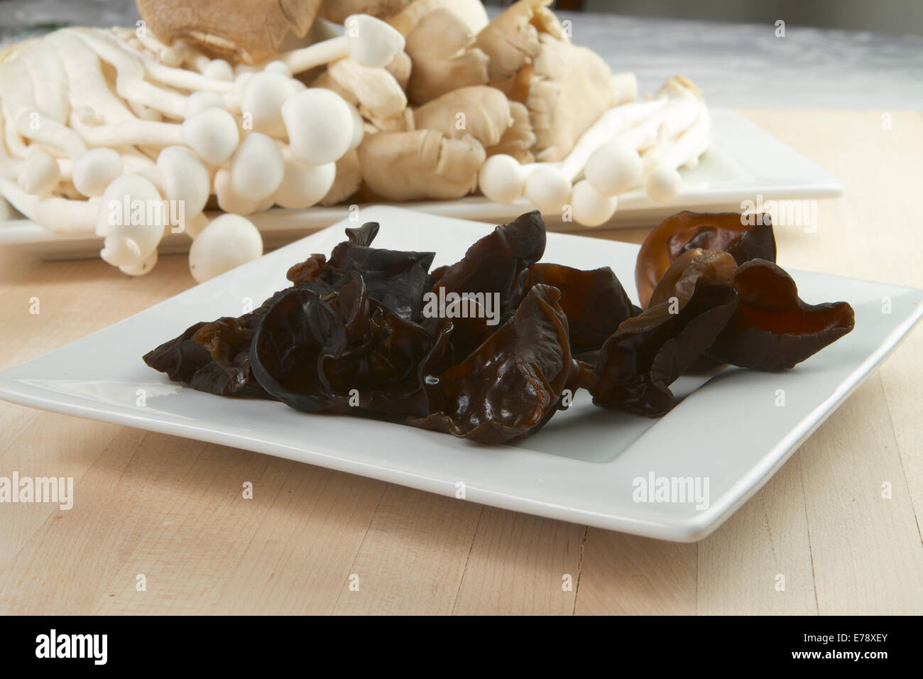 black wood ear mushrooms Auricularia Polytricha Stock Photo Alamy