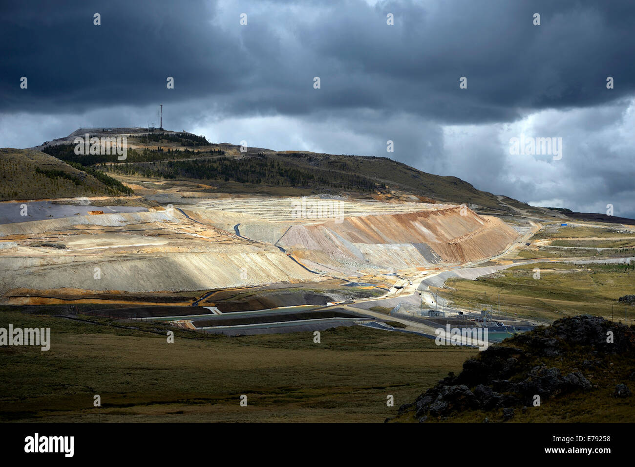 Opencast mine, Yanacocha Gold Mine, Cajamarca, Cajamarca region, Peru Stock Photo