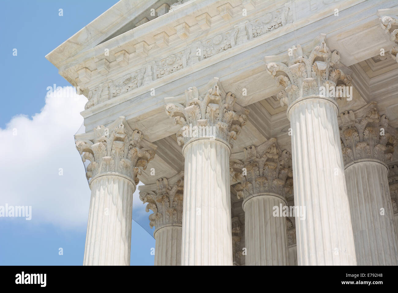 Classical Greek Architecture on the United States Supreme Court Stock Photo