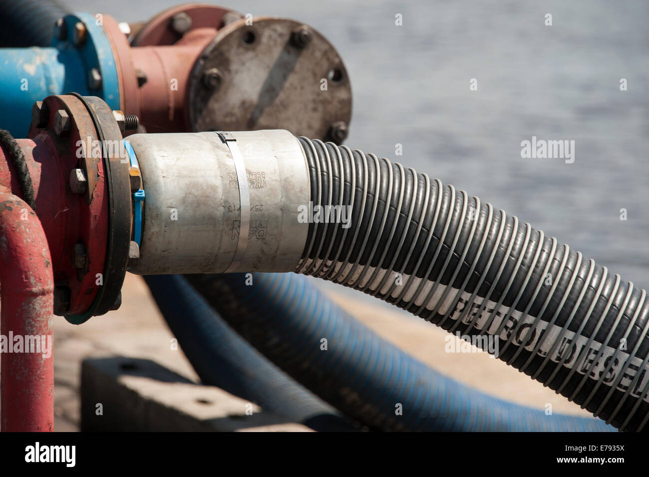 Pipe Flange Seal Flexible Hose Fuel Flammable Seal Stock Photo Alamy