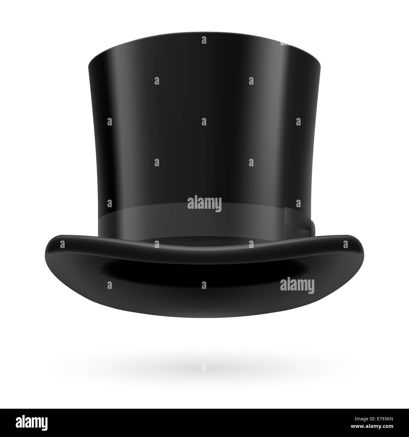 Black top hat on the white background Stock Photo - Alamy