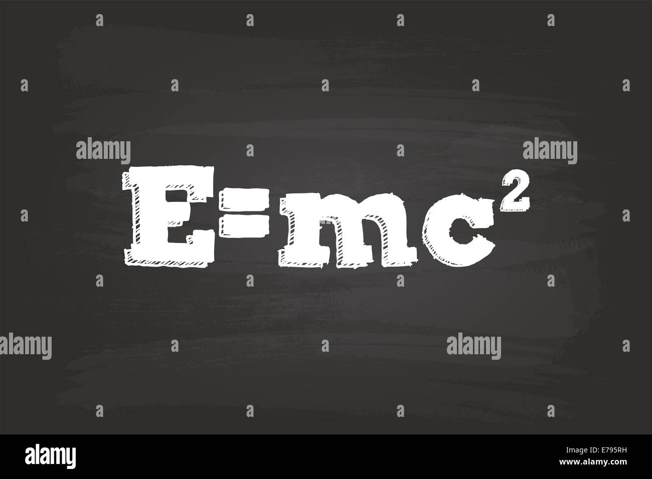 Einstein Theory Of Relativity Formula On Blackboard Stock Photo