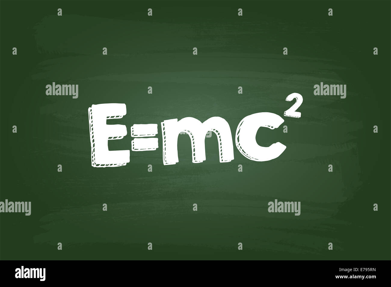 Einstein Theory Of Relativity Formula On Blackboard Stock Photo