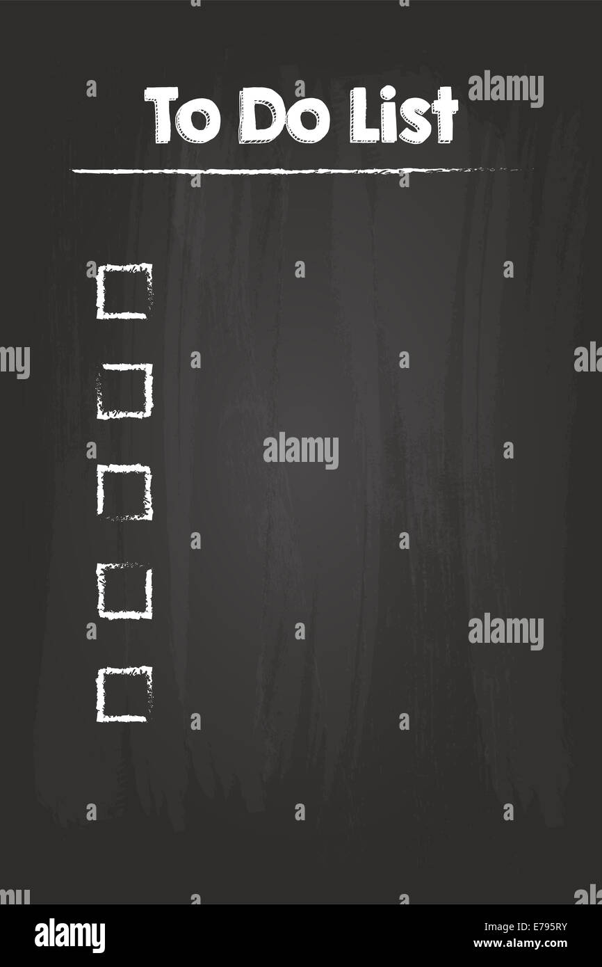 To Do Check List On Blackboard Stock Photo Alamy