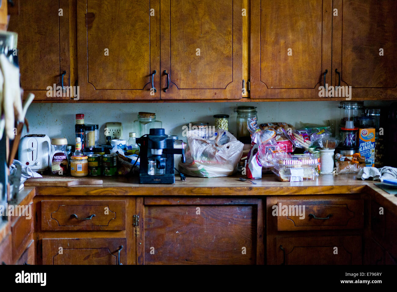 Untidy kitchen Stock Photo