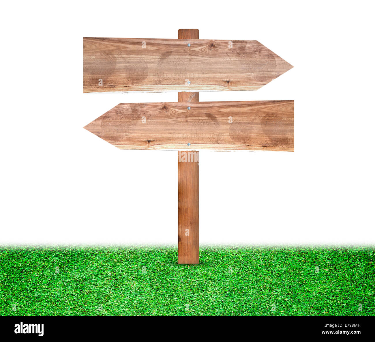 Wooden sign isolated on a white background Stock Photo - Alamy