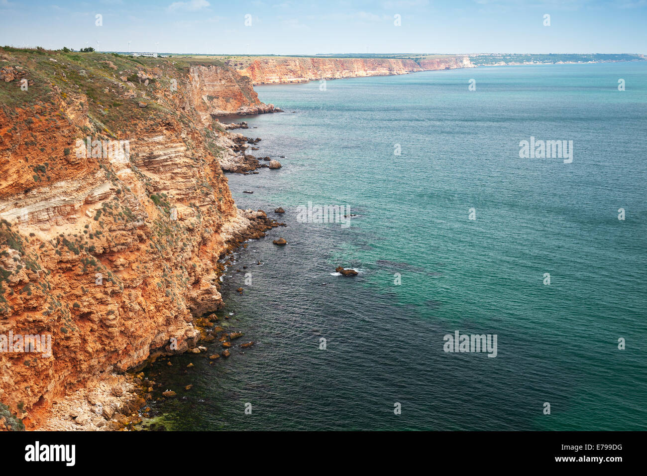 Kaliakra headland. Bulgaria, Black Sea. Coastal landscape Stock Photo