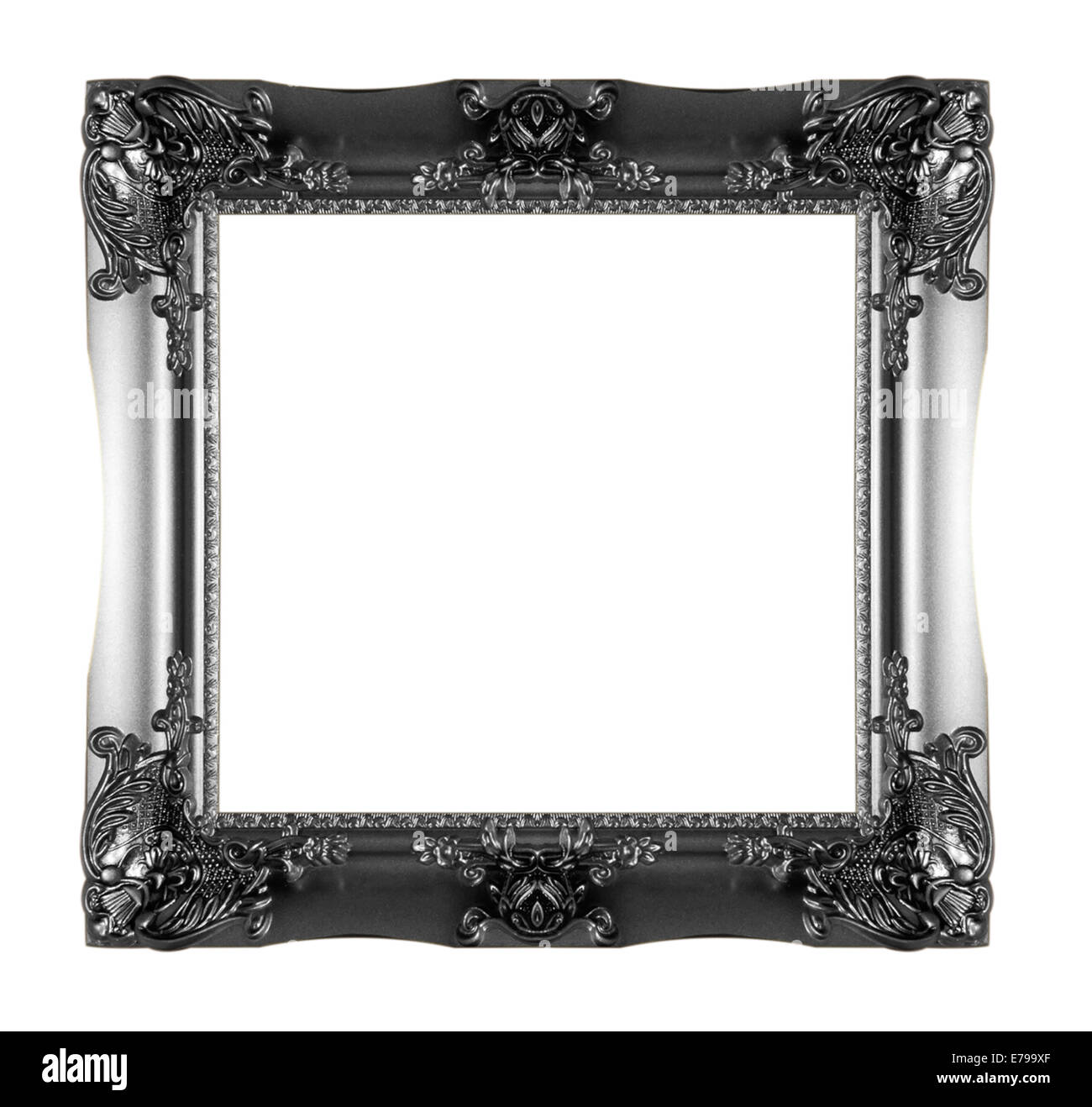 Black picture frame isolated on a white background Stock Photo - Alamy