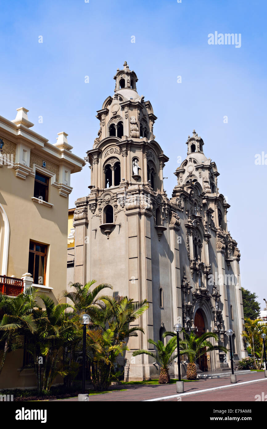 Virgen Milagrosa Church in Miraflores, Lima Stock Photo