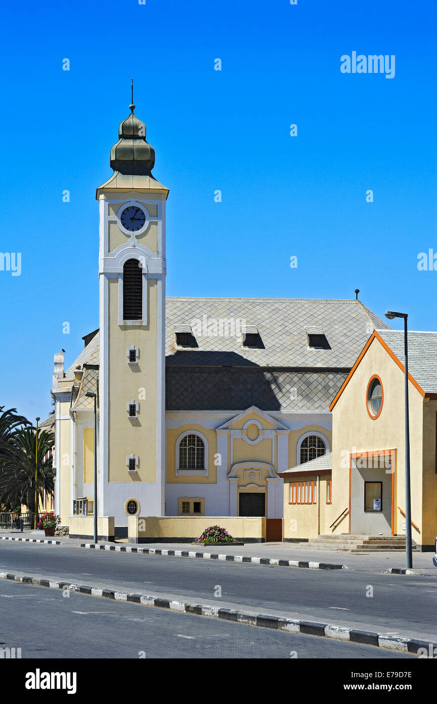 Evangelical Lutheran Church, Swakopmund, Erongo Region, Namibia Stock