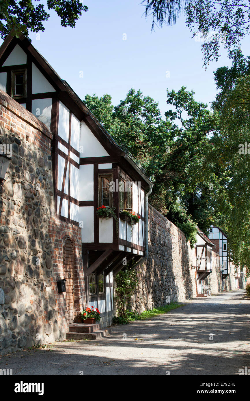 A Wiek House along the medieval city wall, Neubrandenburg, Mecklenburg