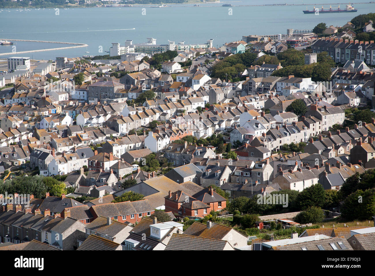 High density housing in Fortuneswell, Isle of Portland, Dorset Stock