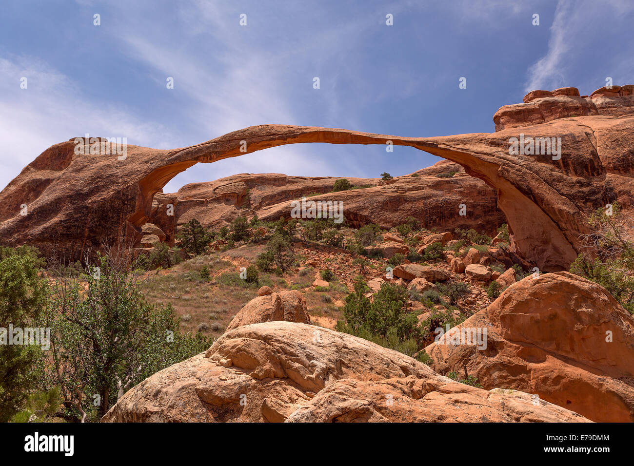 Landscape Arch in Devil's Garden , Arches National Park, Utah Stock ...