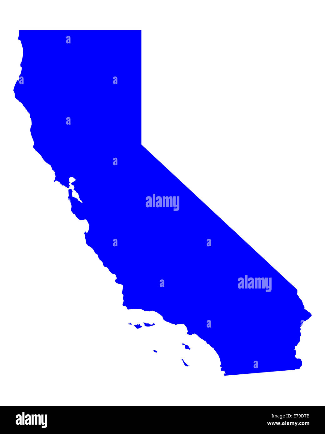 Map of California Stock Photo