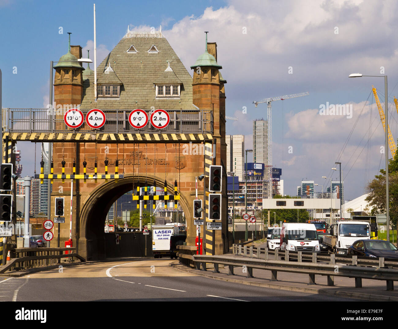 Entrance to the Blackwall Tunnel in East London Stock Photo Alamy