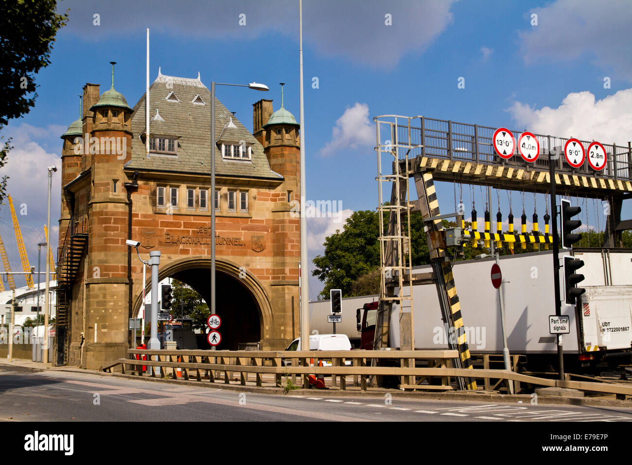 Entrance to the Blackwall Tunnel in East London Stock Photo Alamy