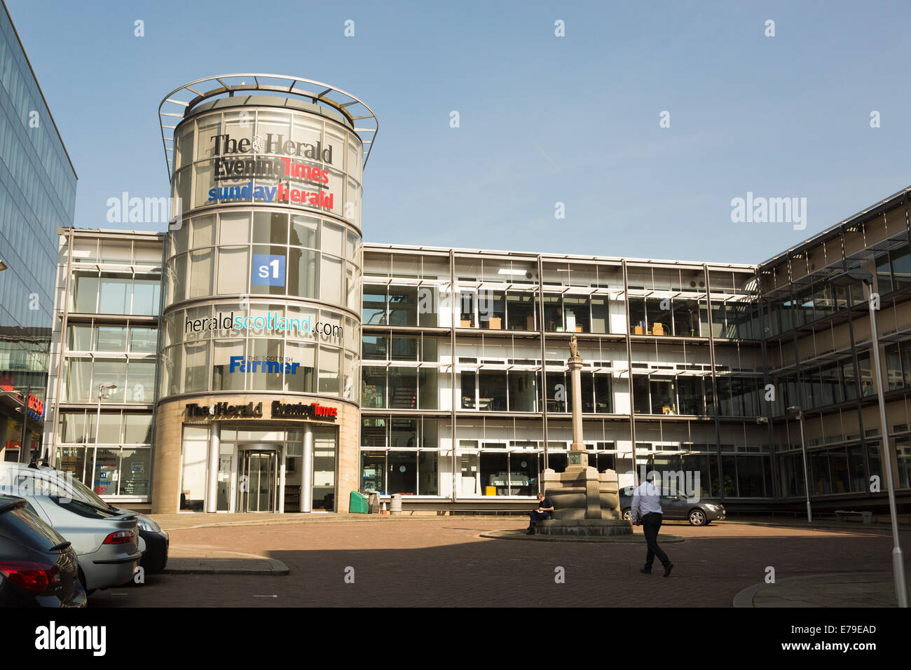 The Herald, Evening Times, Sunday Herald, s1 and Herald Scotland main office building in Glasgow, Scotland. Stock Photo