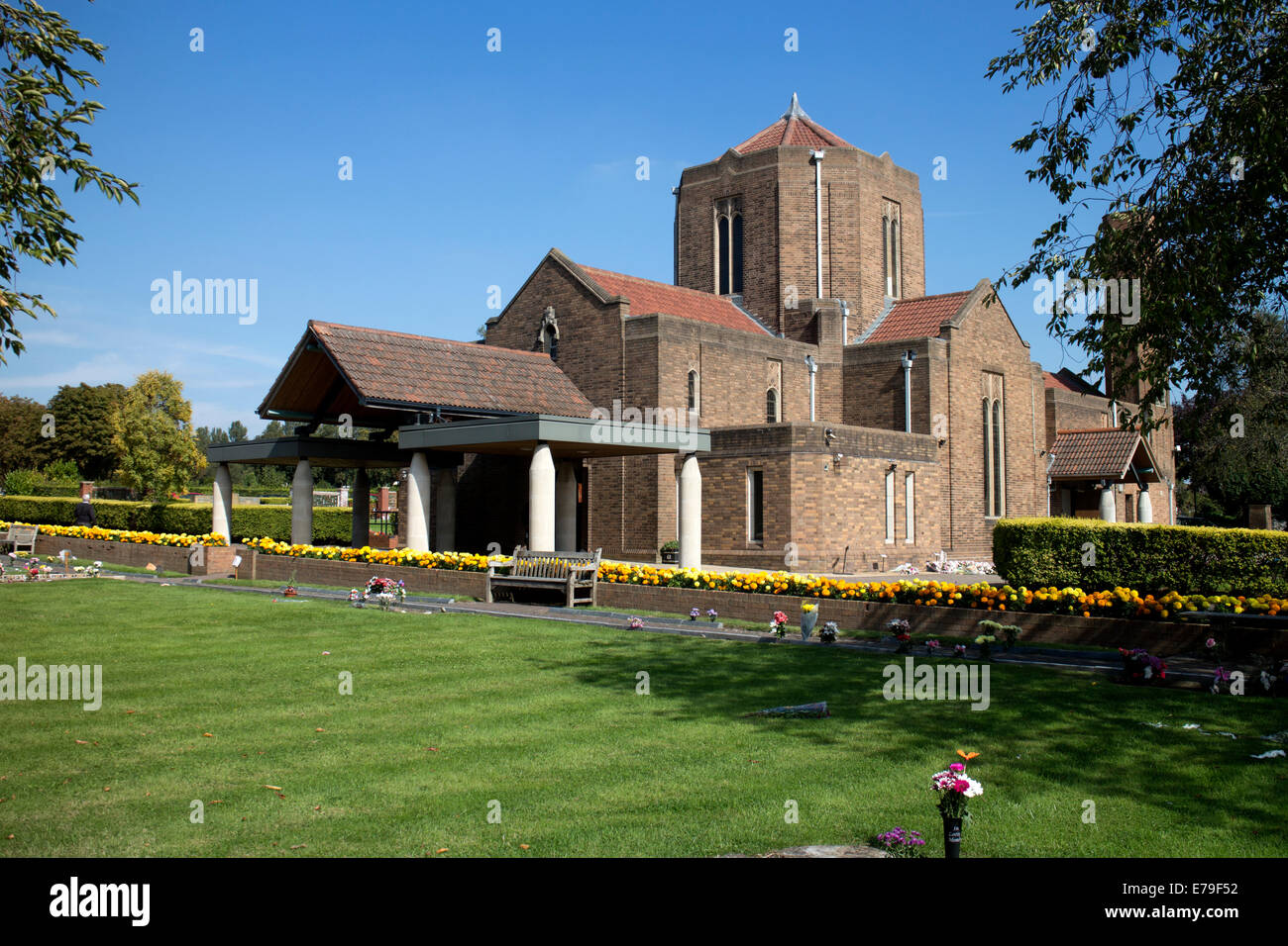Crematorium yardley cemetery birmingham west hires stock photography