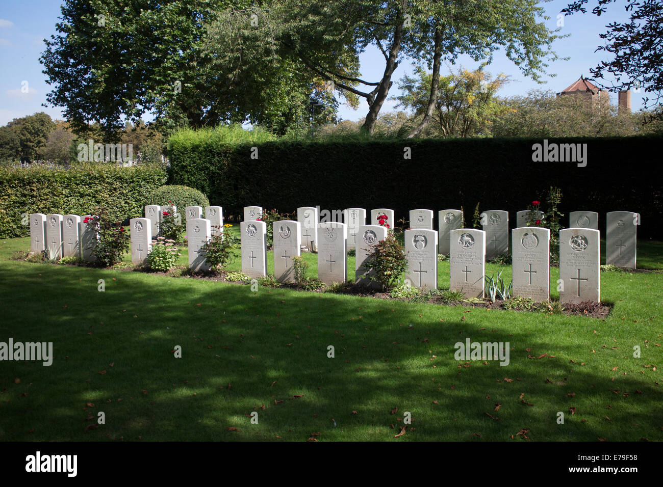 War graves, Yardley Cemetery, Birmingham, West Midlands, England, UK Stock Photo