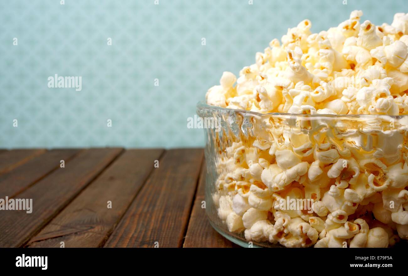 Popcorn, unhealthy salty snack made from corn Stock Photo Alamy