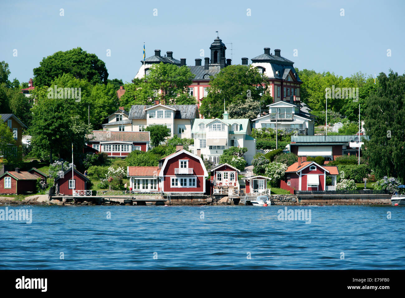 The island Vaxholm, skerry coast, near Stockholm Stock Photo - Alamy