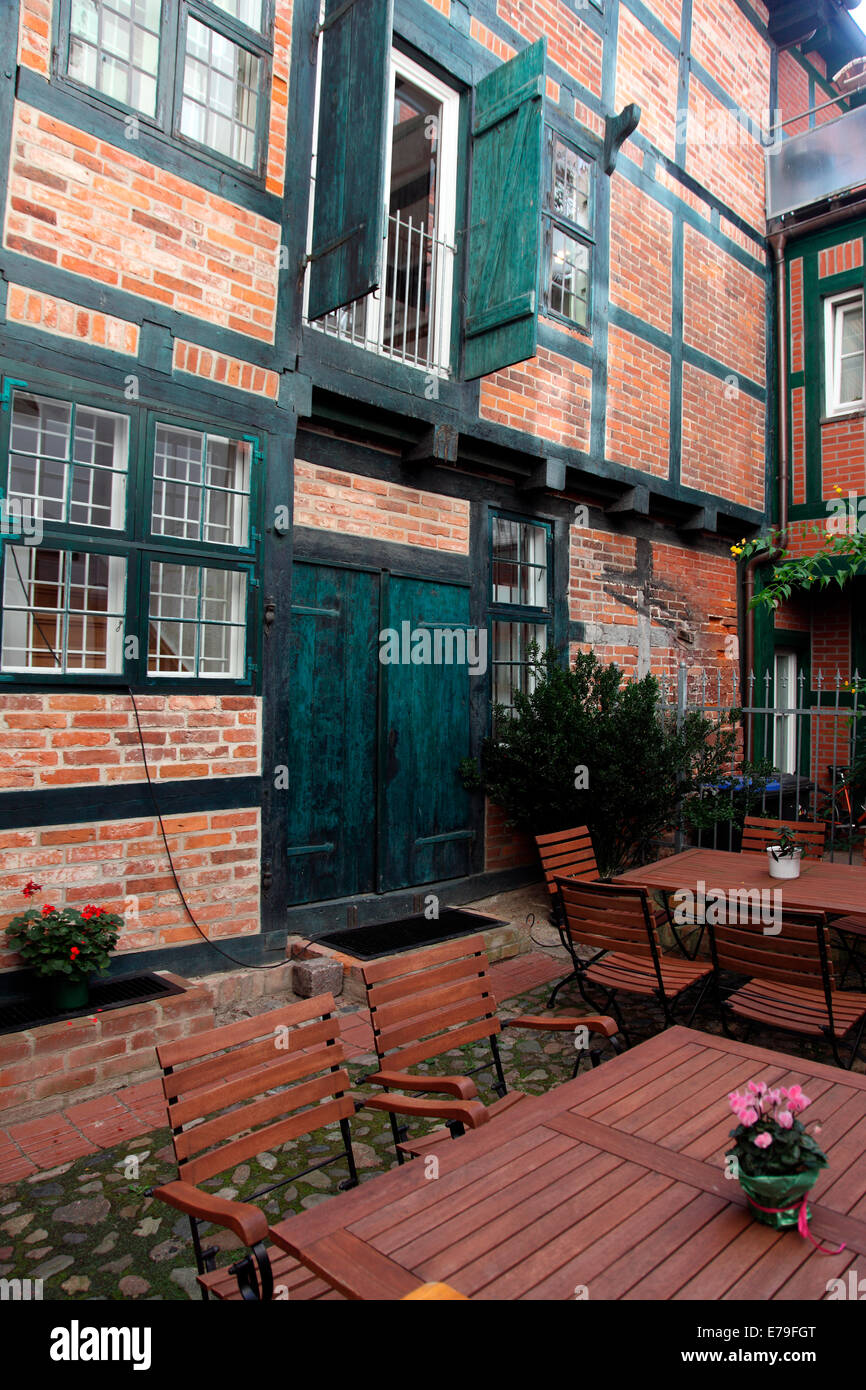 The medieval family home of German artist Casper David Friedrich now a museum in Greifswald. Stock Photo