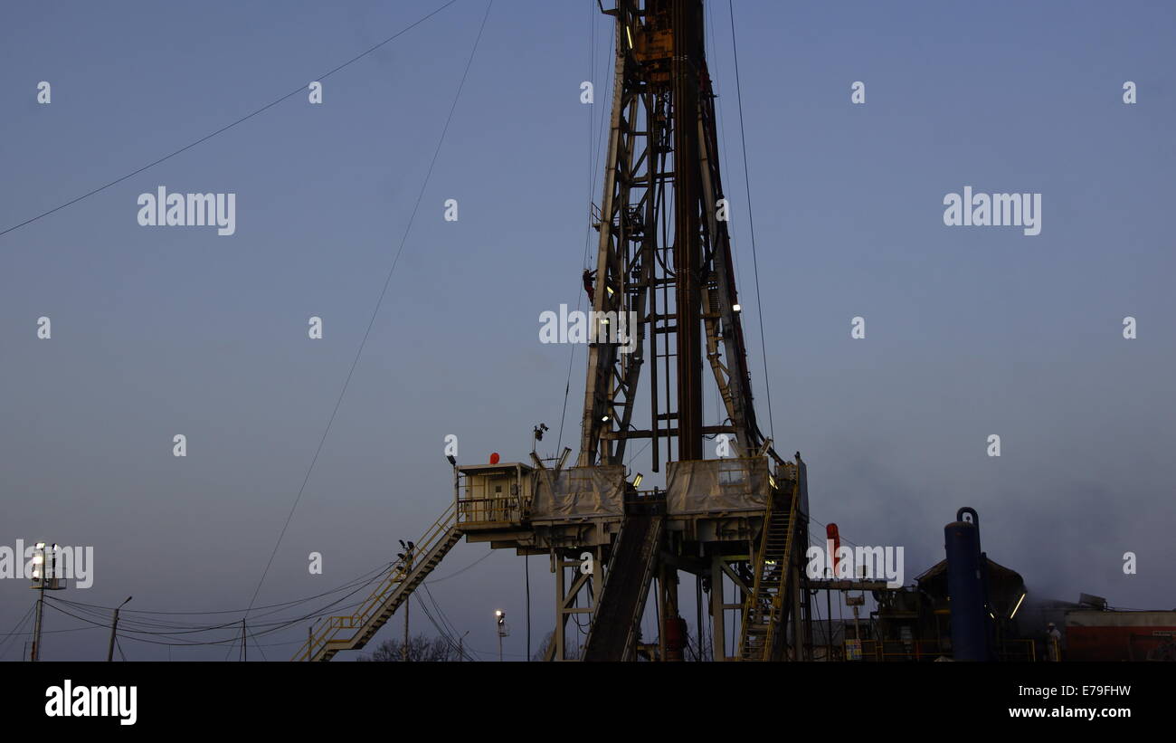 Worker on a oil rig. Stock Photo