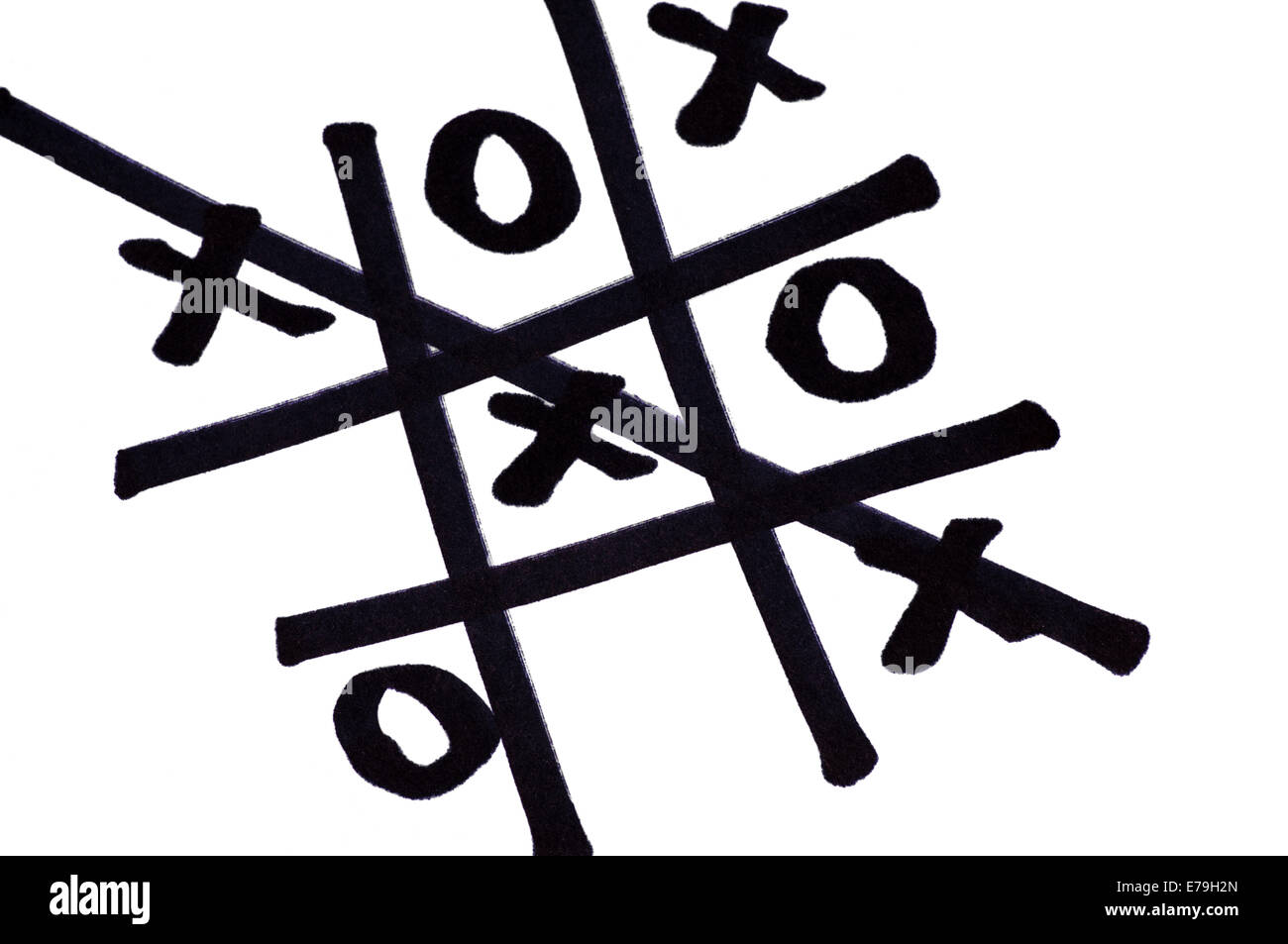 Noughts and Crosses Tic Tac Toe Stock Photo