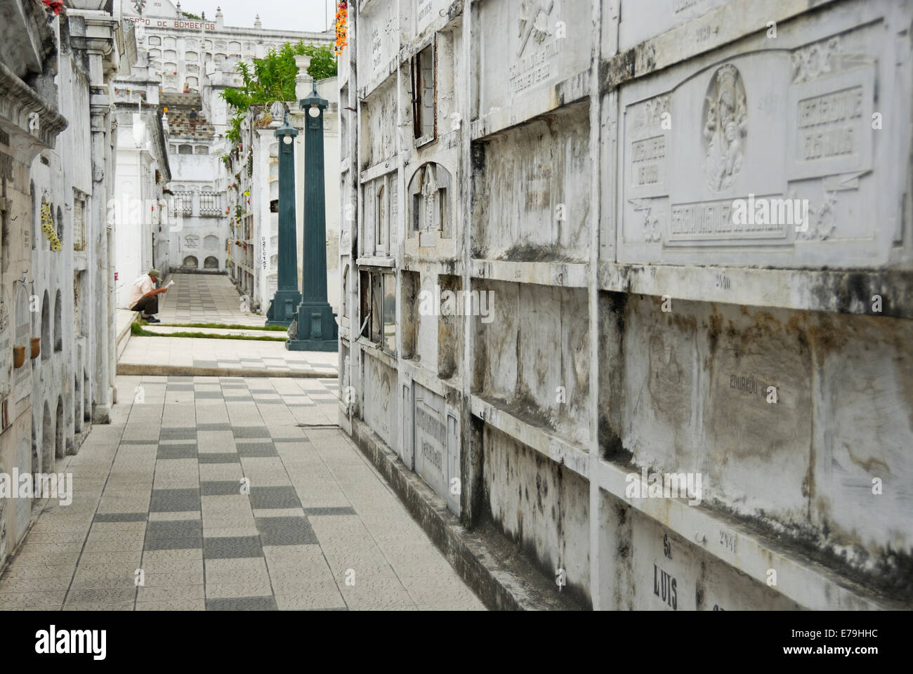 Guayaquil, Ecuador - Graveyard at La Ciudad Blanca or White City cemetery, South America Stock Photo