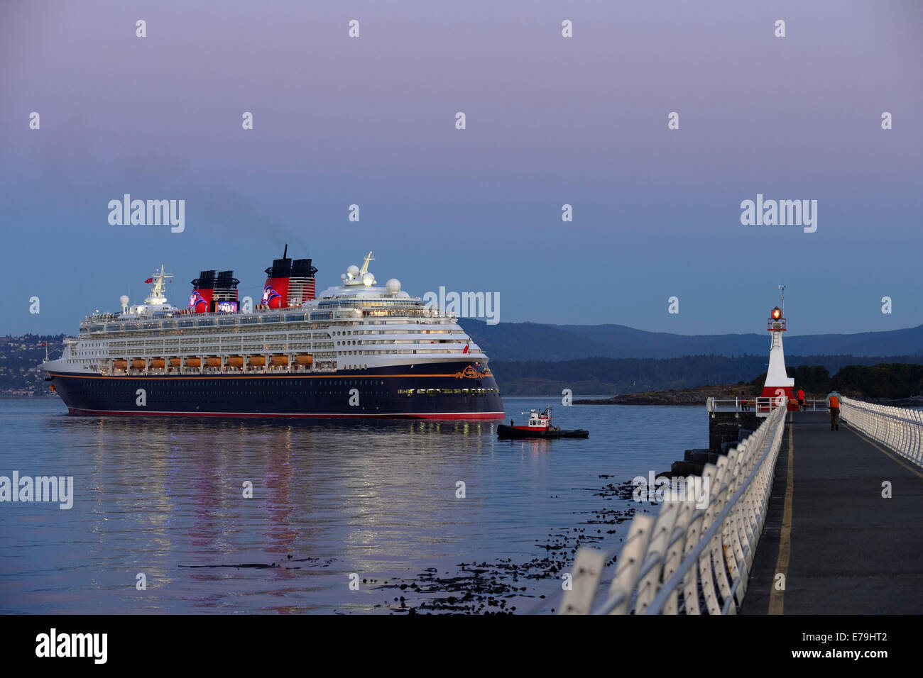 Cruise Ship Disney Wonder Arriving At Port Of Victoria At Dawn Victoria British Columbia Canada Stock Photo Alamy