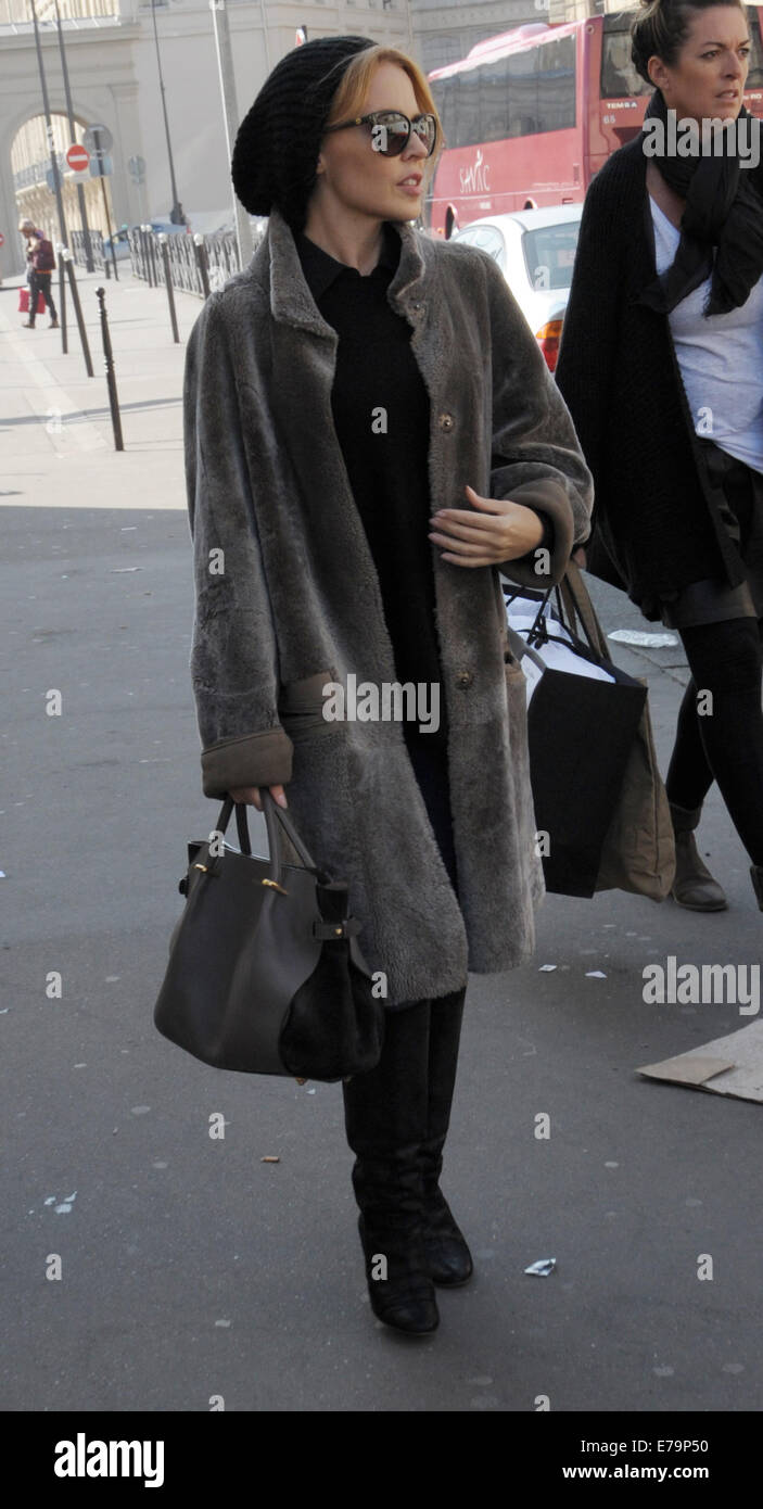 Kylie Minogue arrives at Paris Gare du Nord Featuring: Kylie Minogue