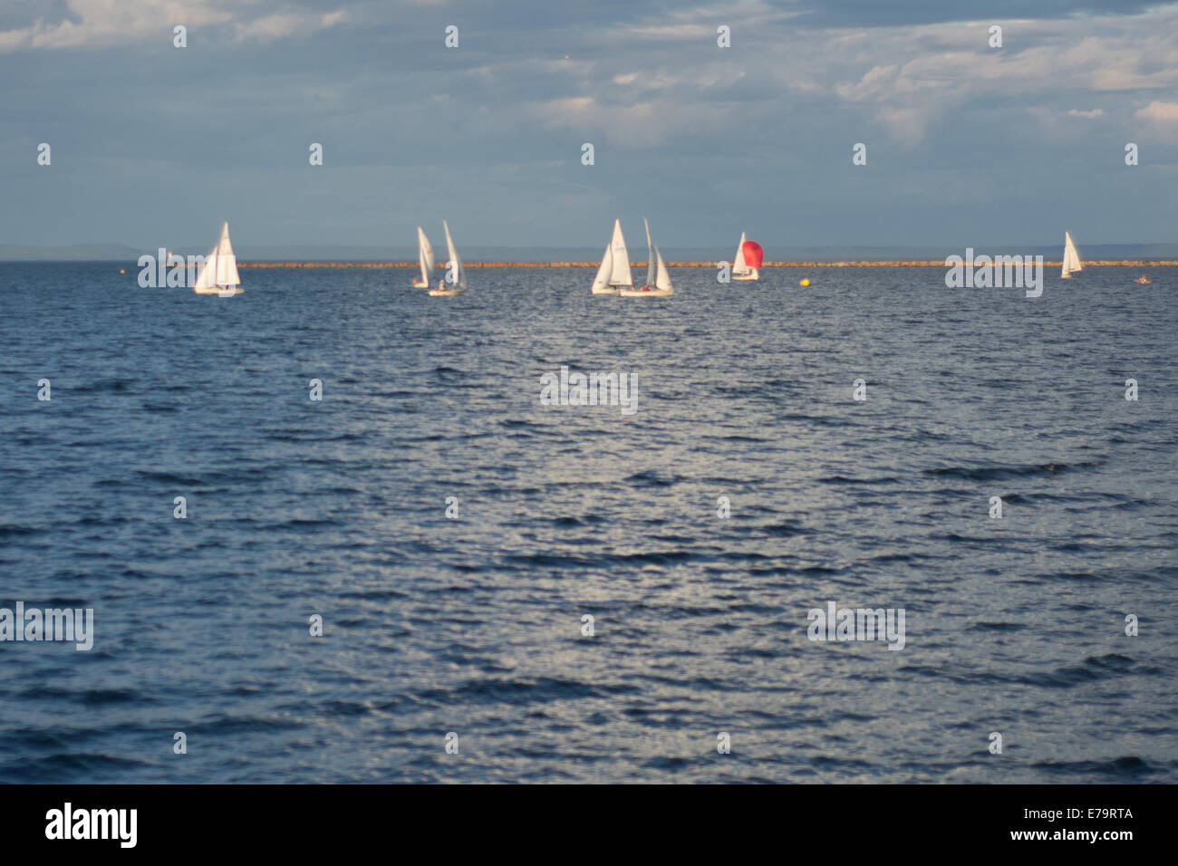 Sailboats in Thunder Bay, Ontario Stock Photo