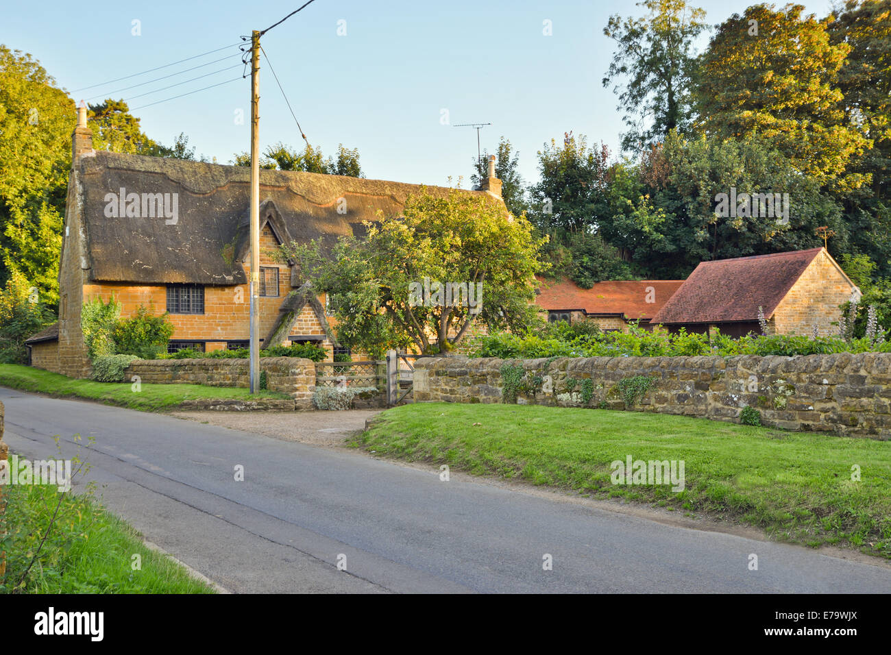 Cottage in The village of Upper Harlestone Northamptonshire Stock Photo