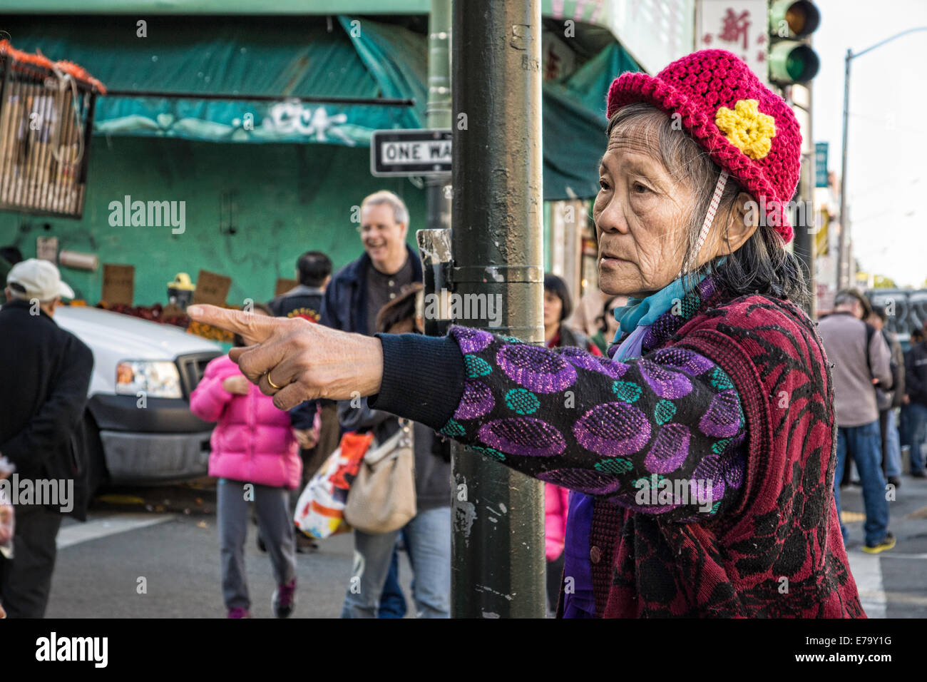 Street scene in Chinatown, San Francisco, CA Stock Photo