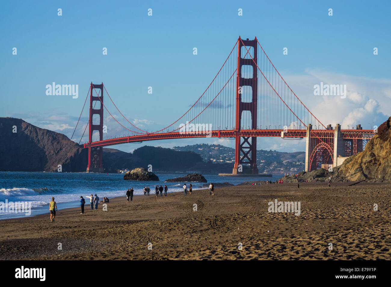 Golden Gate Bridge from Baker Beach in San Francisco Stock Photo Alamy