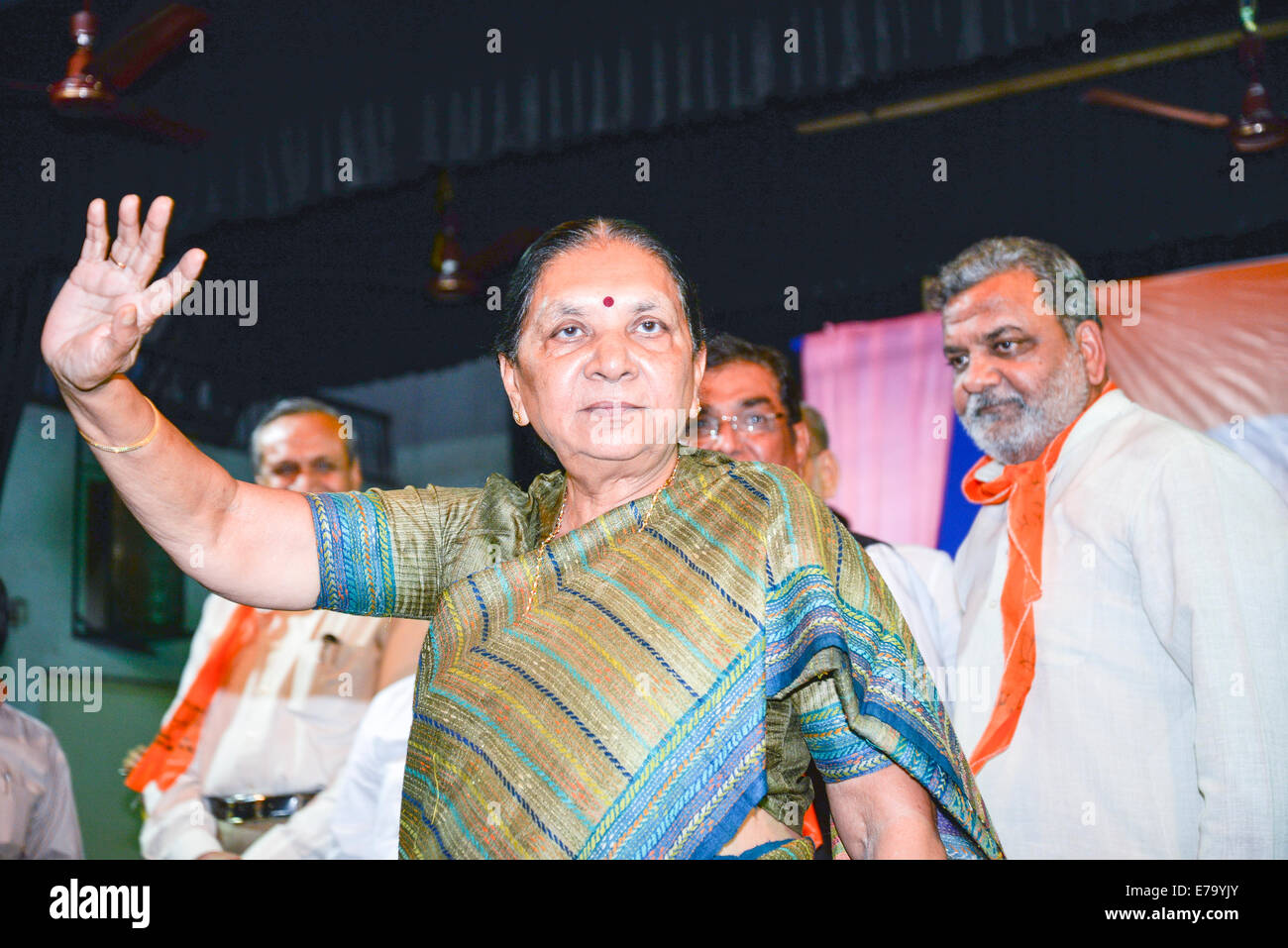 Ahmedabad, Gujarat, India. 10th September, 2014.  Chief Minister Anandi Patel says for next 50 years, no one is capable to fit in PM Shri Narendra Modi’s shoes,during event  in Maninagar,Ahmedabad, India. Credit:  Nisarg Lakhmani/Alamy Live News Stock Photo