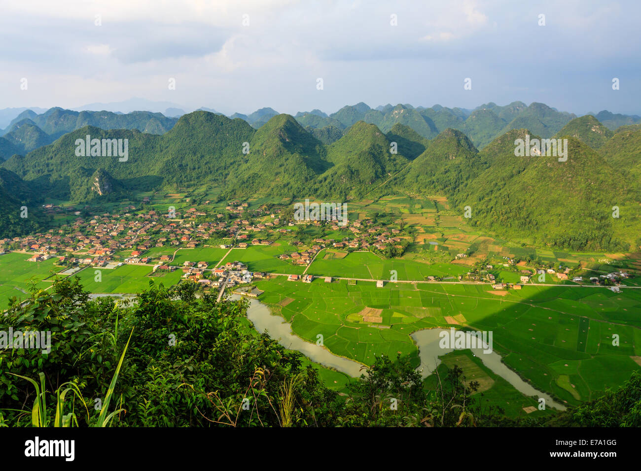 Sunrise mountain at Bac Son town, Lang Son province, Vietnam Stock ...