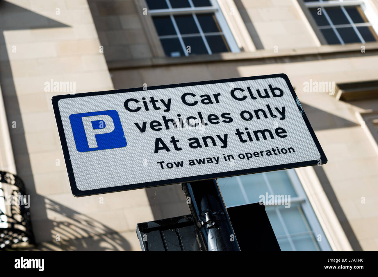 Edinburgh City Car Club car sharing scheme sign Stock Photo Alamy