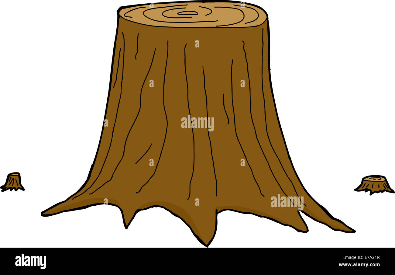 brown tree trunk template
