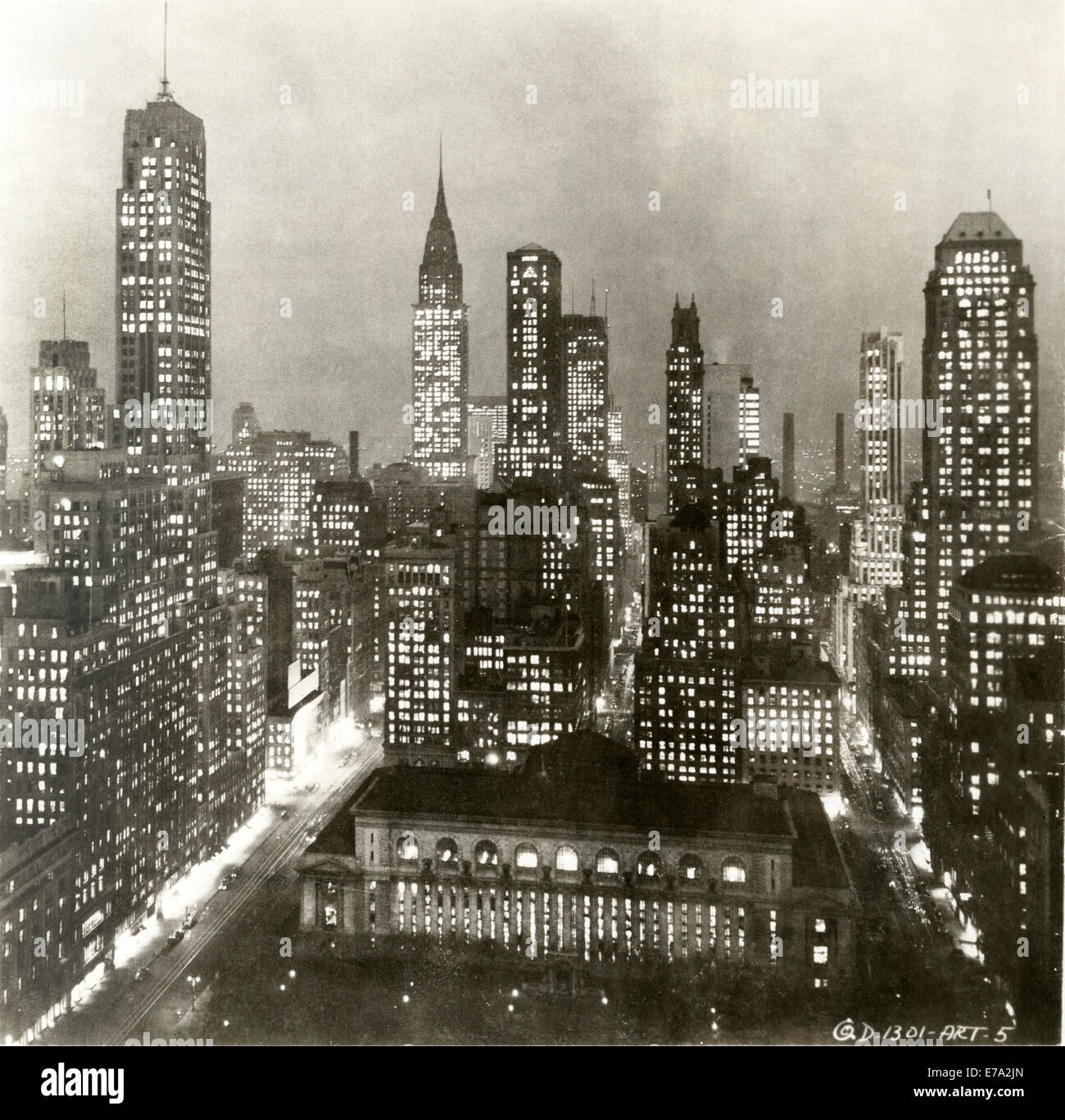 New York City Plaza Buildings Skyline 1933 Historic Photo Print 