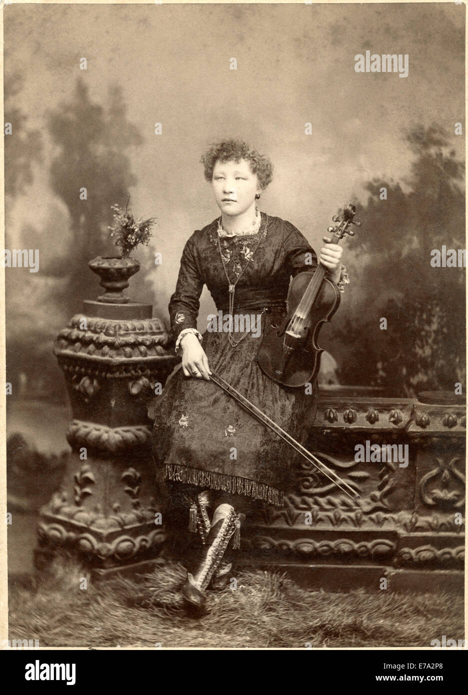 woman, viola, instrument, music, historical, Stock Photo