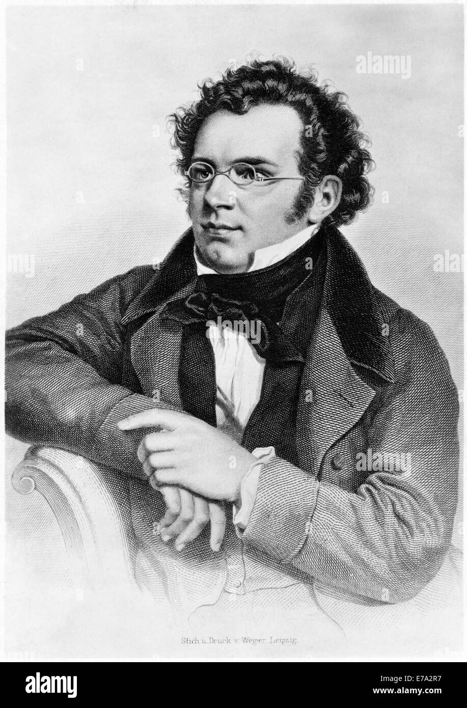 Franz Peter Schubert (1797-1828), Austrian Composer, Portrait Stock Photo