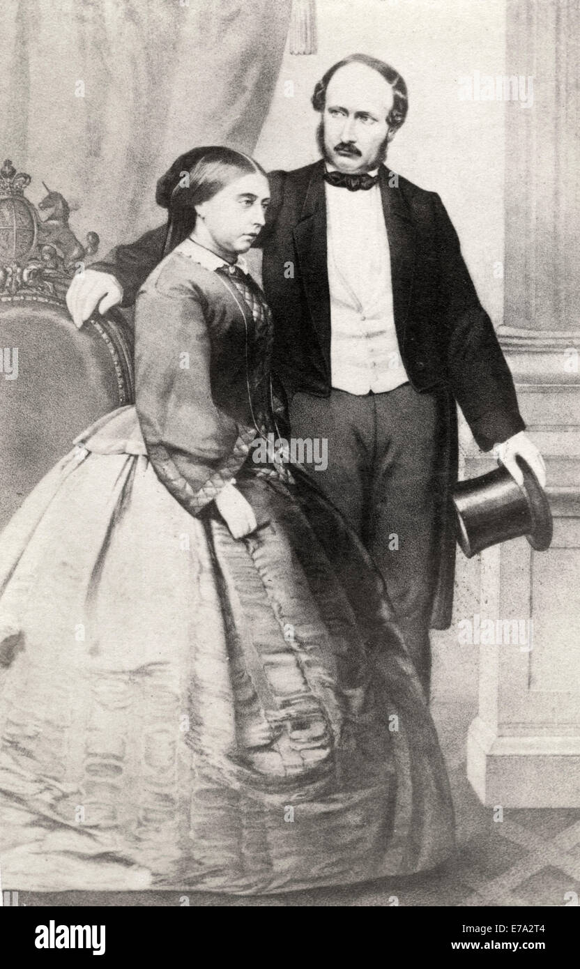 Queen Victoria and Prince Albert, Portrait, circa 1855 Stock Photo