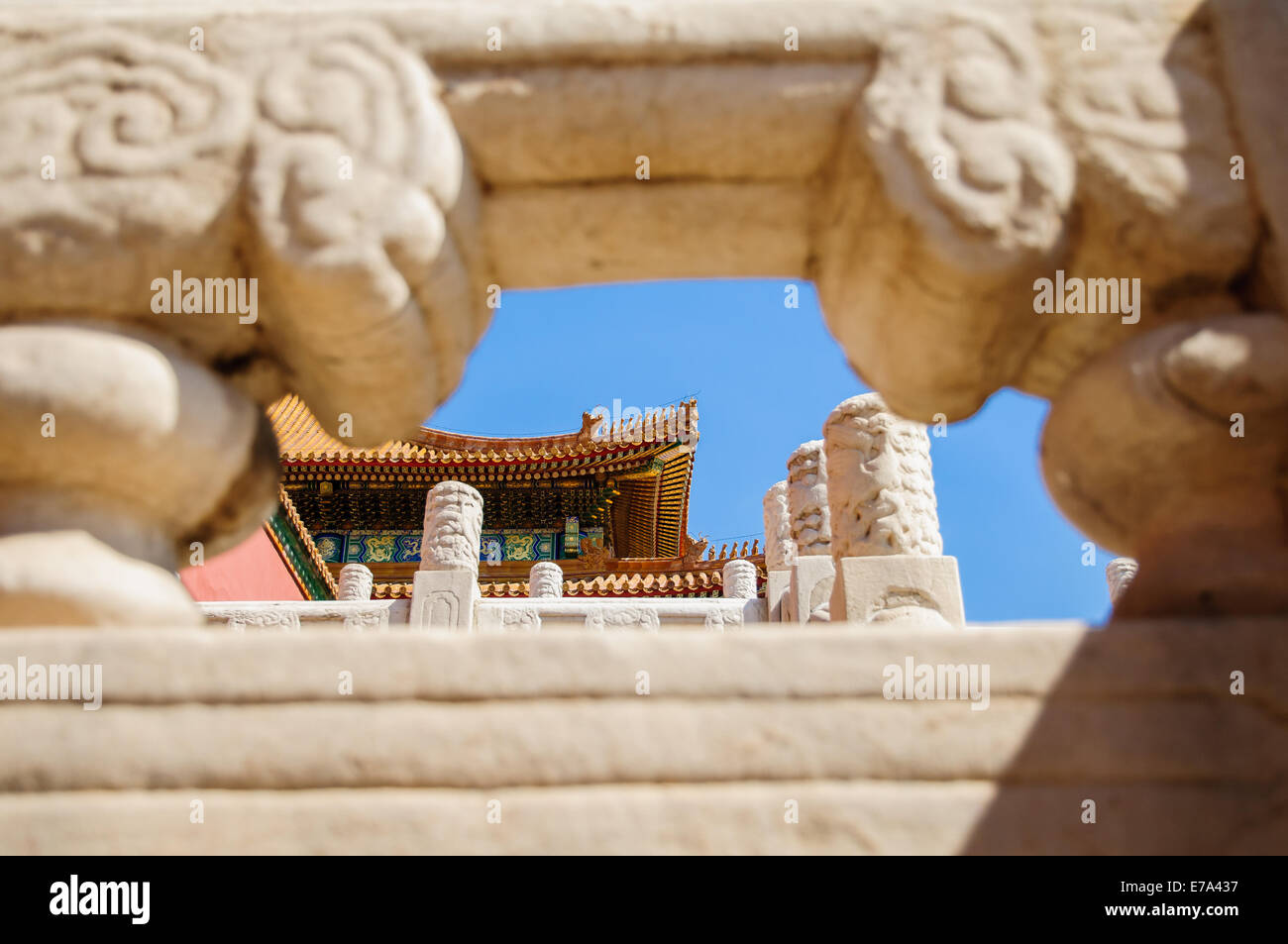 Temple in Forbidden City, Beijing, China Stock Photo