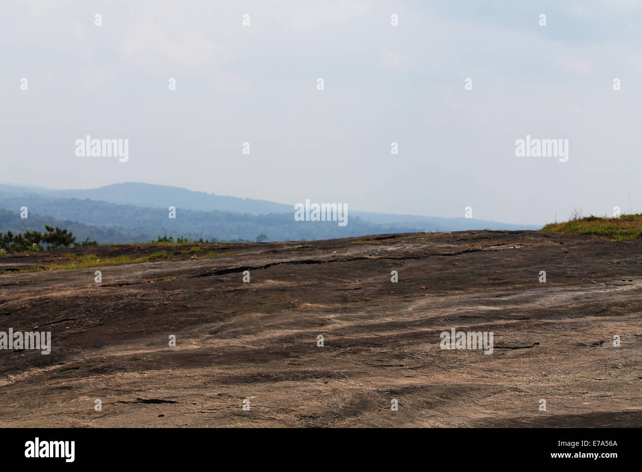 Hill top of a mountain from Piravom kerala. Stock Photo