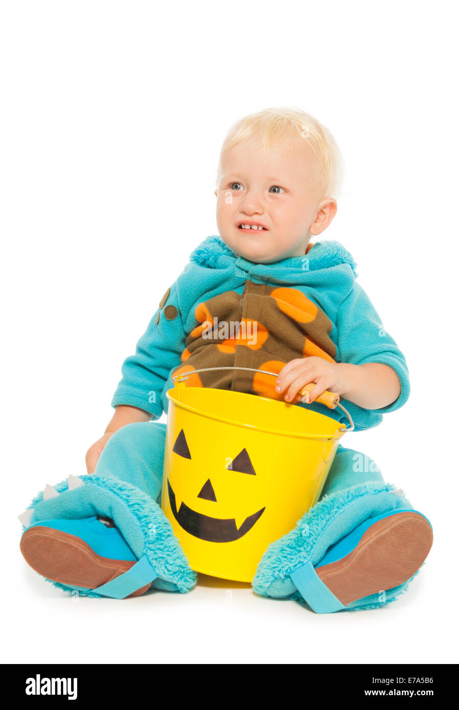 Little toddler boy monster costume on Halloween Stock Photo Alamy