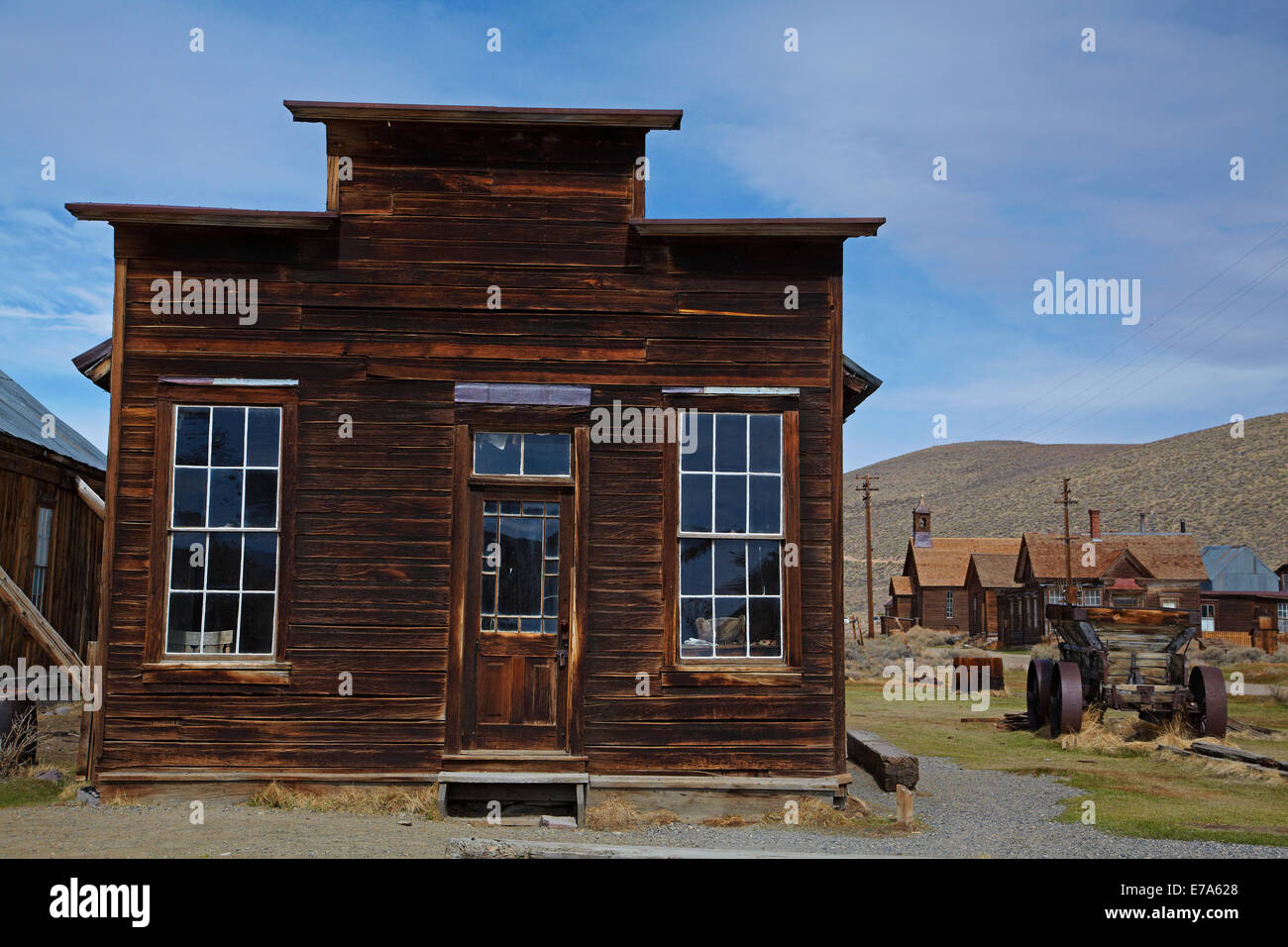 Morgue, Bodie Ghost Town ( elevation 8379 ft / 2554 m ), Bodie Hills, Mono County, Eastern Sierra, California, USA Stock Photo
