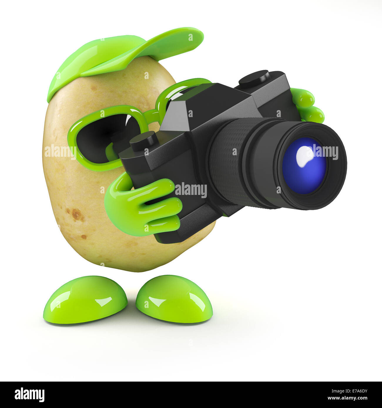 3d render of a potato with a camera Stock Photo Alamy