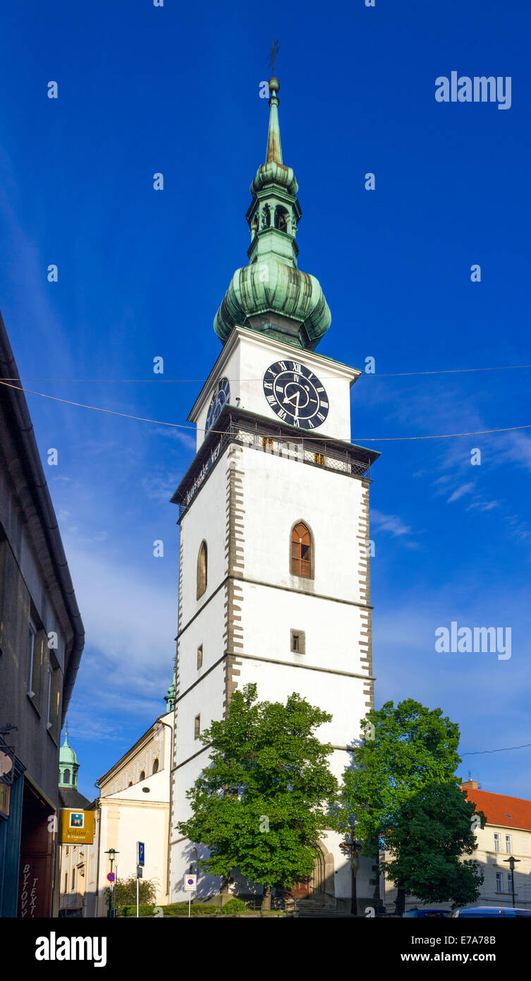 Church of St. Martin, Trebic, Vysocina region, Czech Republic Stock Photo